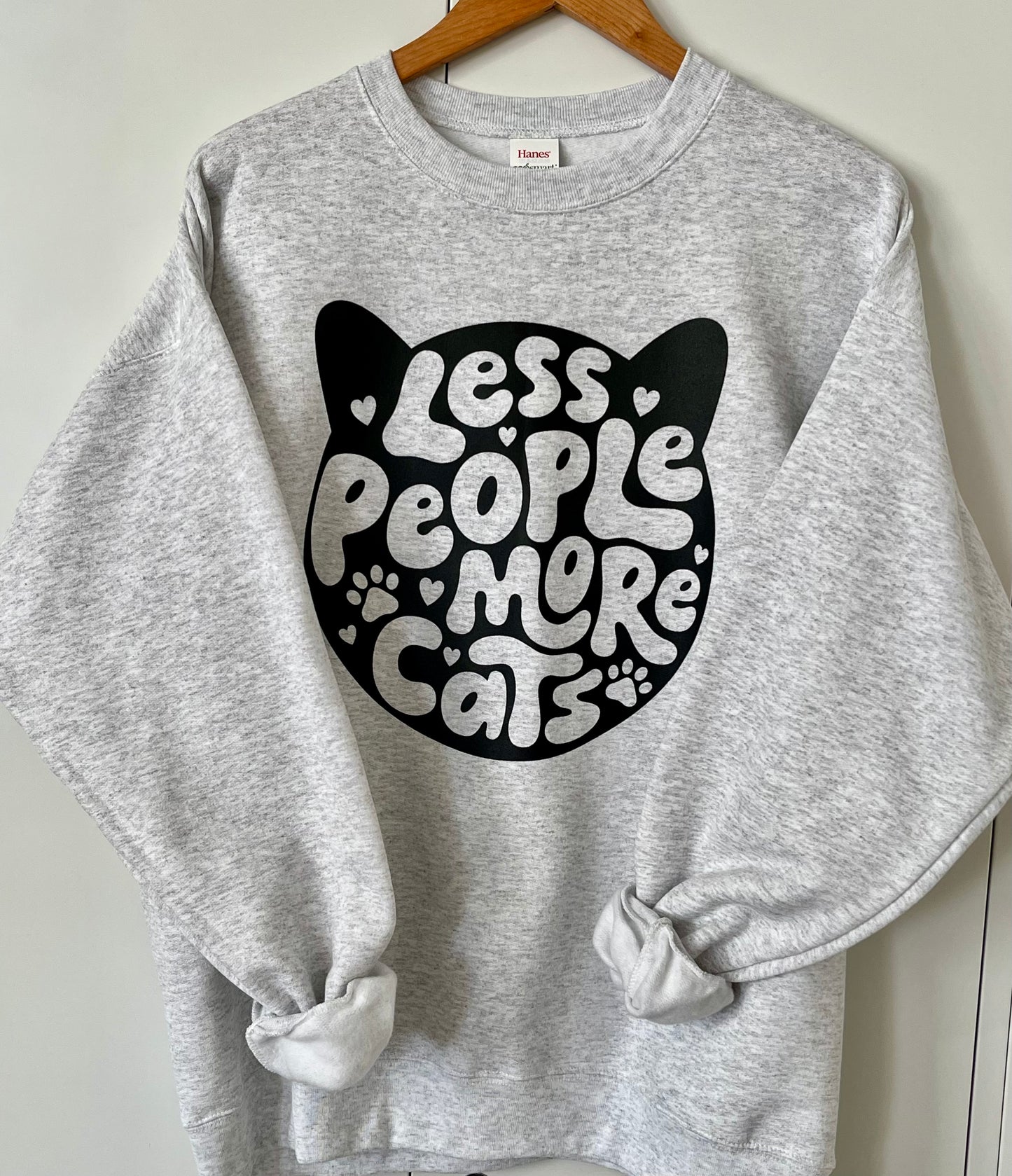 Less People More Cats Crewneck